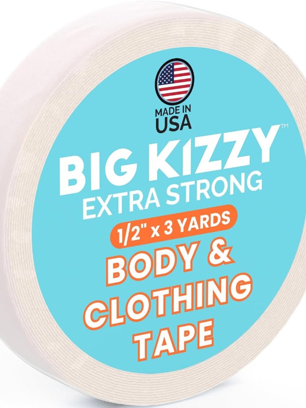 Extra Strong Body and Clothing Tape Roll 1/2" x 3 yds